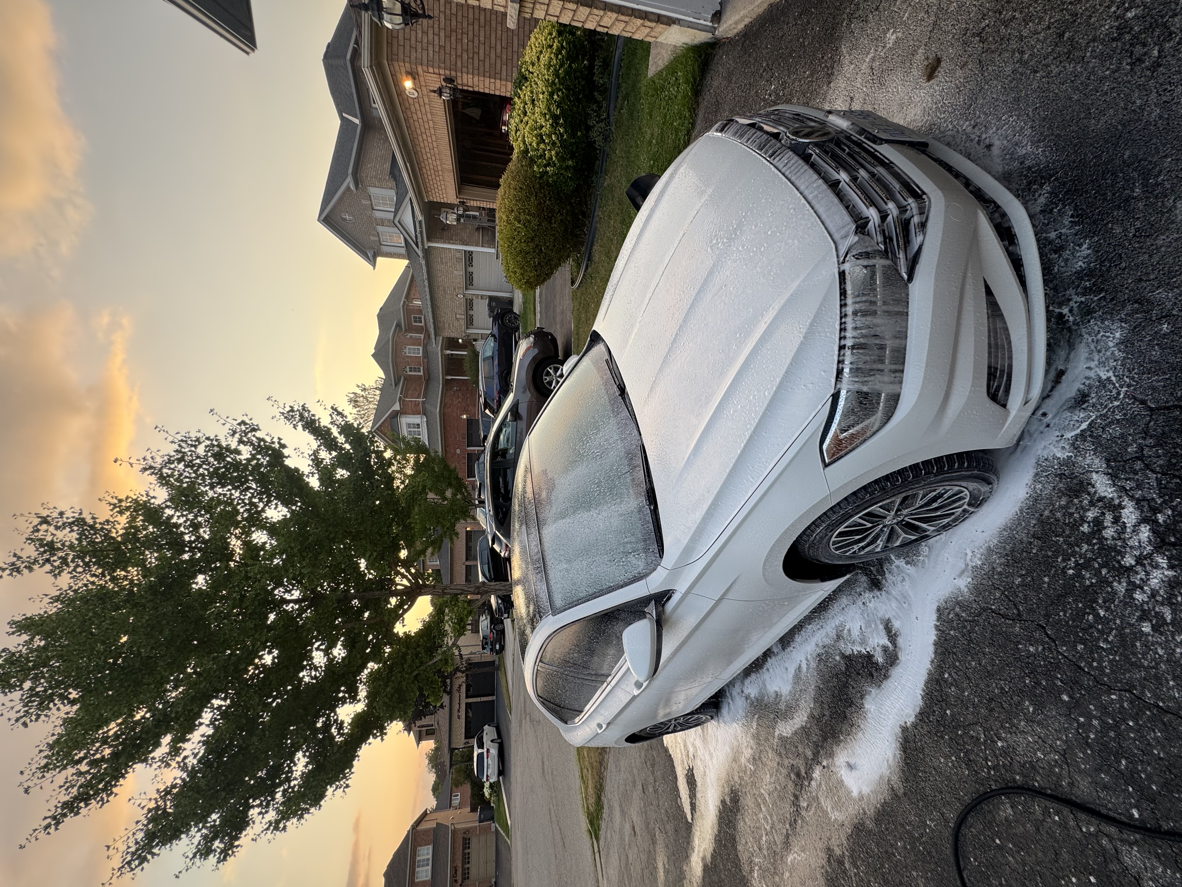 Foam wash car detailing